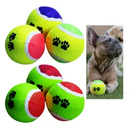 6 PCS Pet Tennis Balls Dog Puppy Fetch Set Catch Play Toy Thrower Cat Fun Bounce