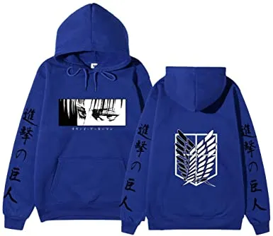 Attack on Titan Anime Unisex Hoodie Cosplay Hooded Sweatshirts Cotton Cozy Wings of Freedom Print Pullovers Tops