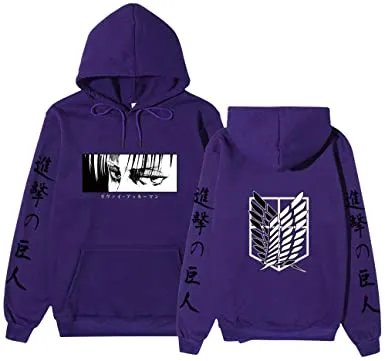 Attack on Titan Anime Unisex Hoodie Cosplay Hooded Sweatshirts Cotton Cozy Wings of Freedom Print Pullovers Tops
