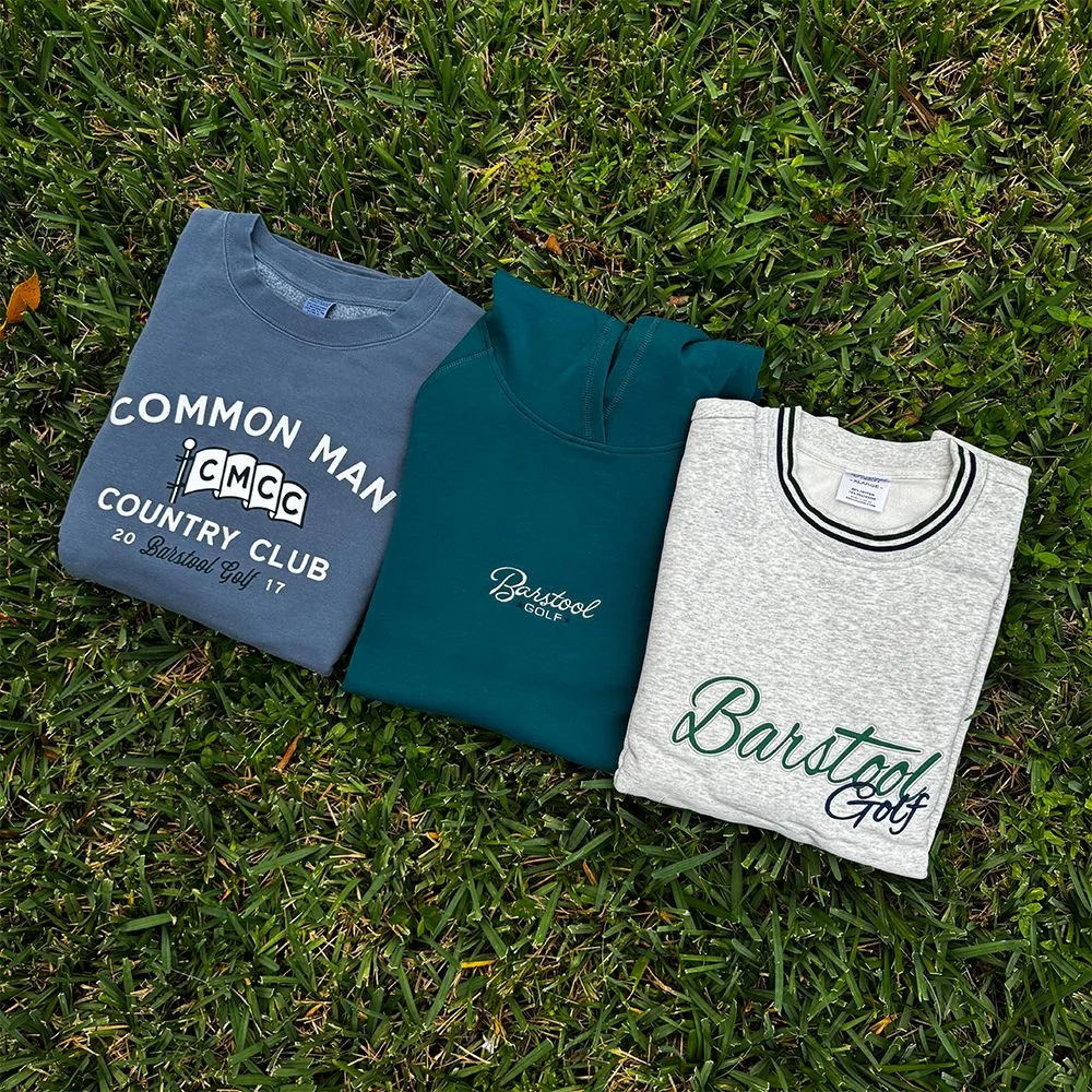 Barstool Golf Applique Ribbed Crewneck