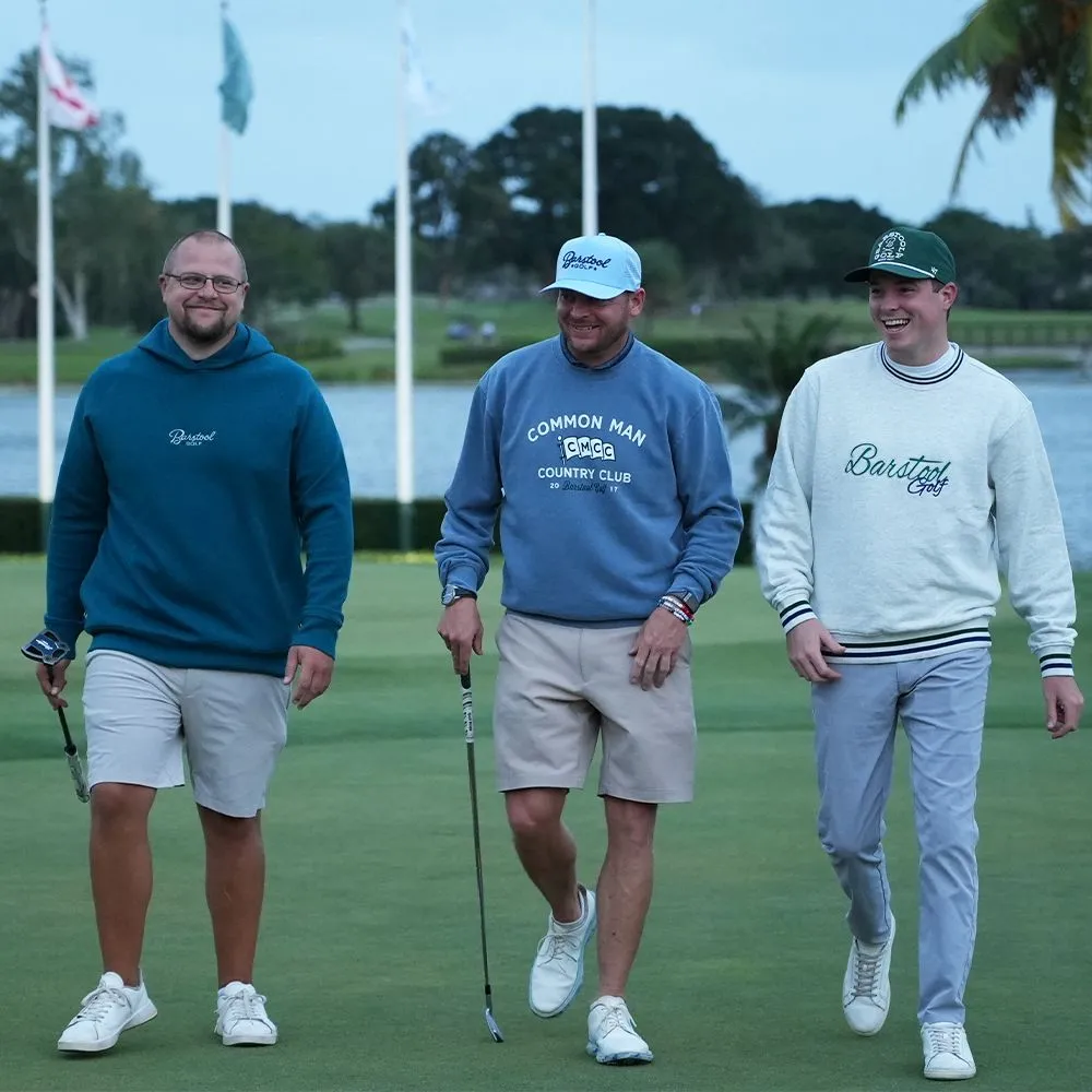 Barstool Golf Applique Ribbed Crewneck
