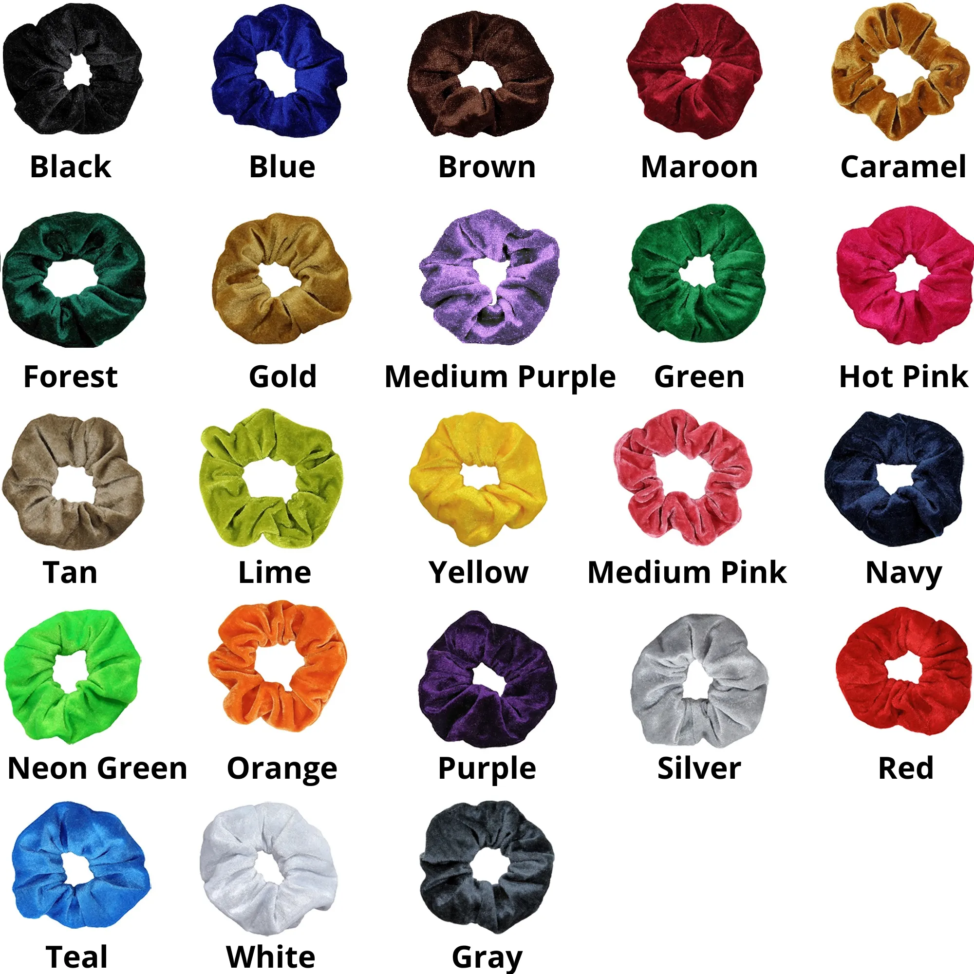 Build Your Own Scrunchies Pack Cotton Satin Velvet Hair Ties Plain Scrunchie Wholesale Ponytail Accessories Scrunchy Elastic Bands for Girls