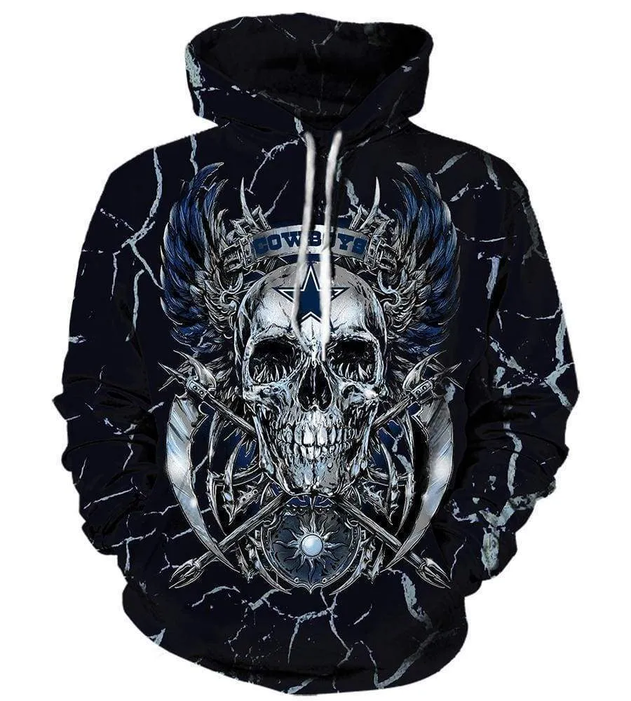 Dallas Cowboys Hoodies - Pullover Black Hoodie