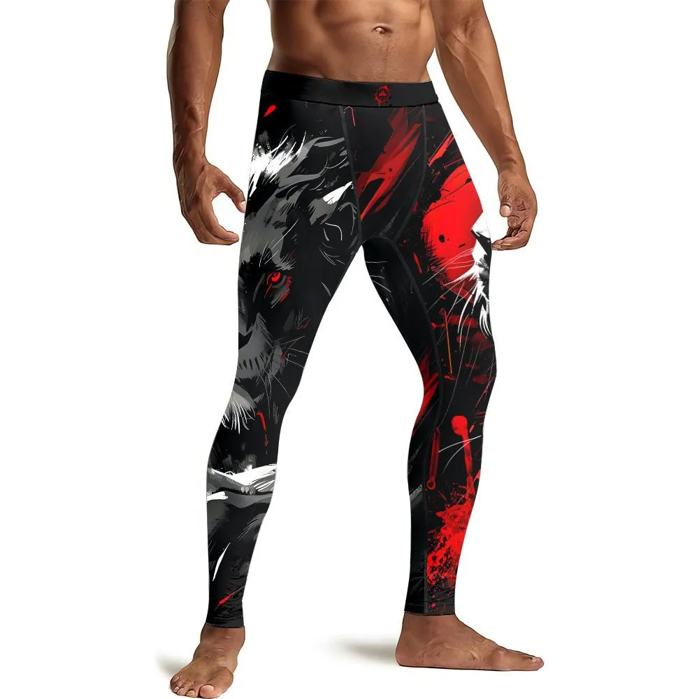 Dangerous Lion Men's Compression Leggings