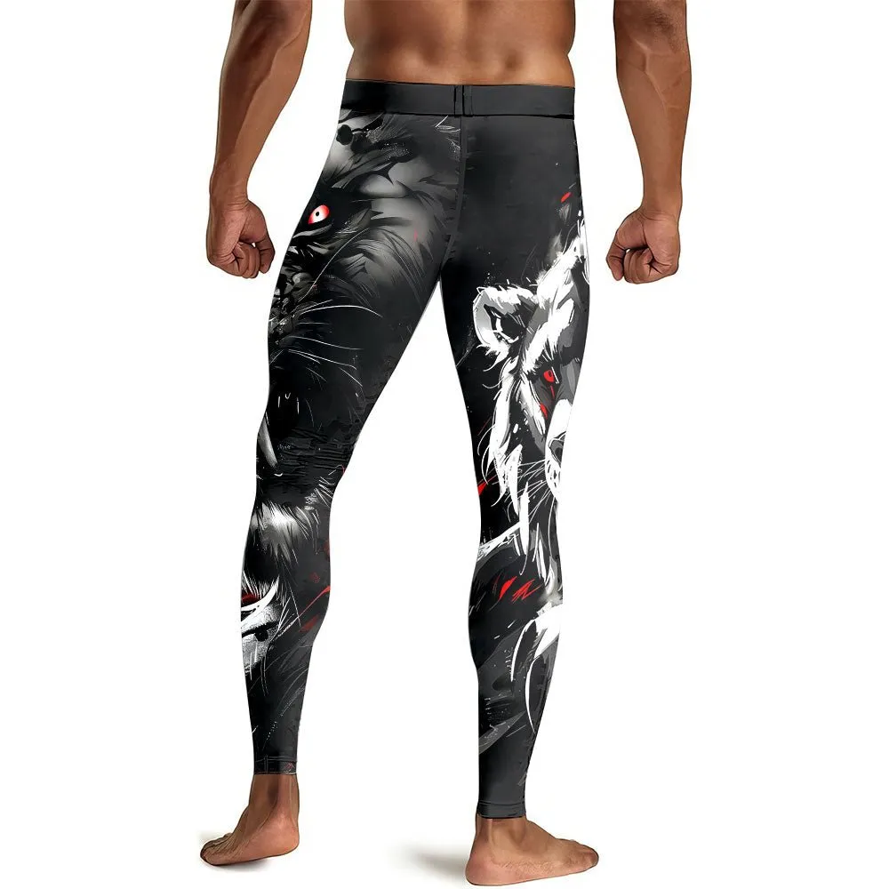 Dangerous Lion Men's Compression Leggings