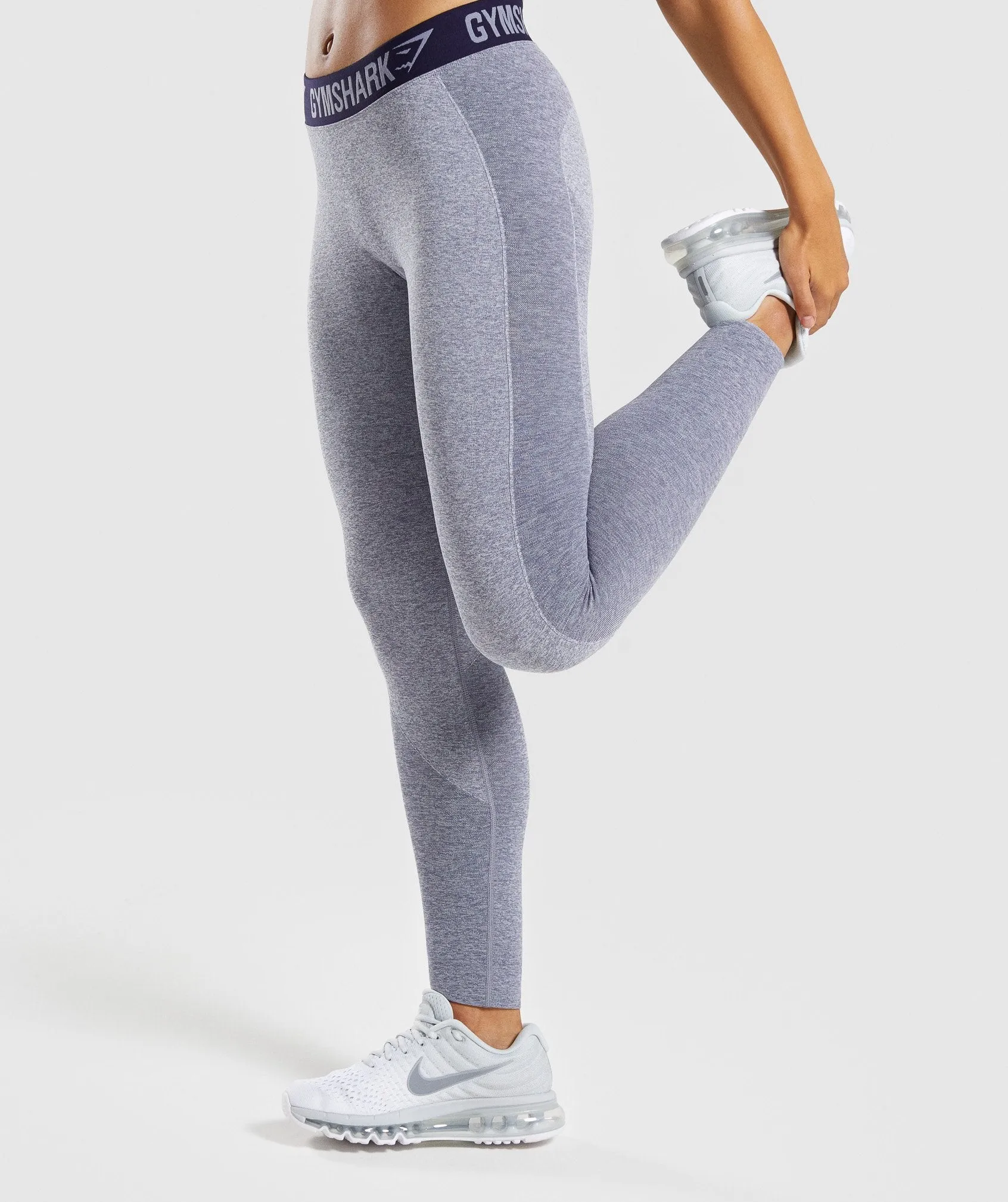Gymshark Flex Leggings - Steel Blue Marl/Evening Navy Blue