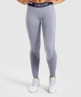 Gymshark Flex Leggings - Steel Blue Marl/Evening Navy Blue