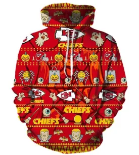 Halloween Kansas City Chiefs Hoodies - Pullover Red Hoodie