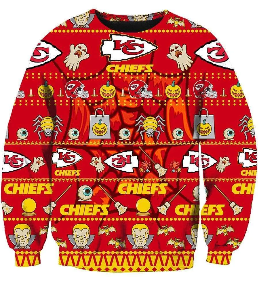 Halloween Kansas City Chiefs Hoodies - Pullover Red Hoodie