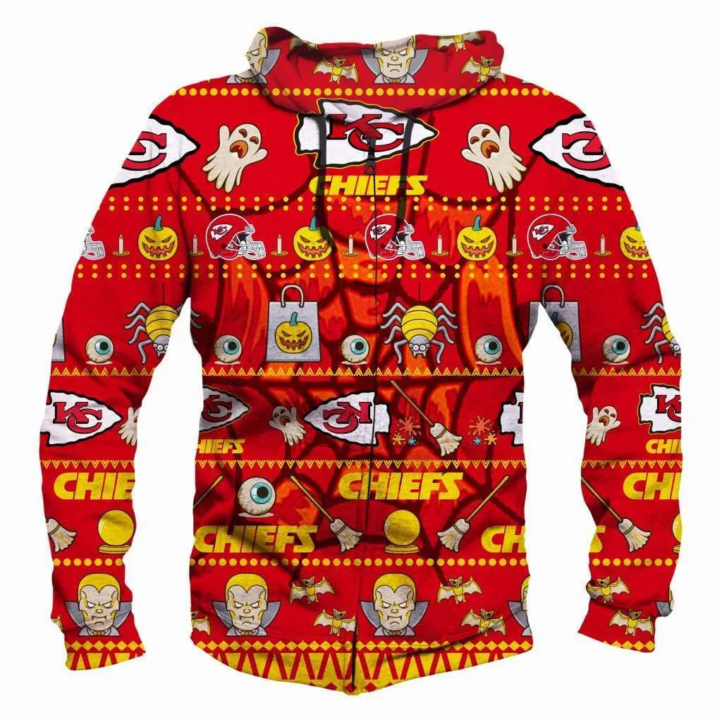 Halloween Kansas City Chiefs Hoodies - Pullover Red Hoodie