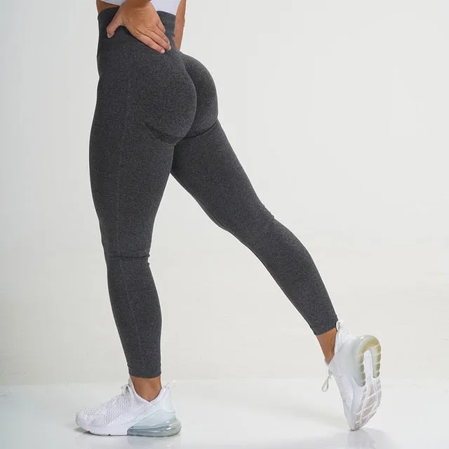 High Waisted Full Length Seamless Workout Leggings