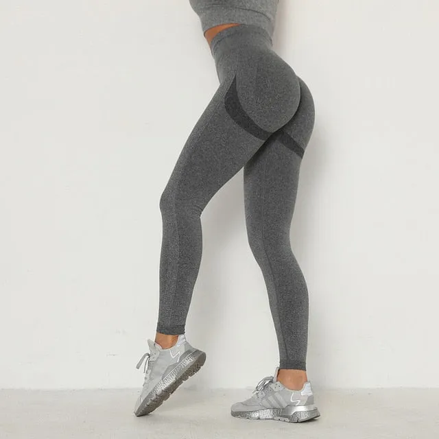High Waisted Full Length Seamless Workout Leggings