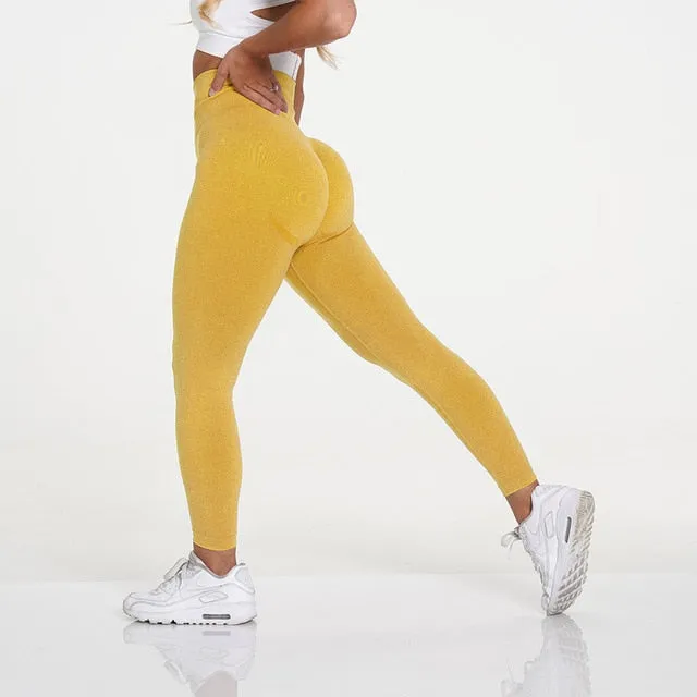 High Waisted Full Length Seamless Workout Leggings