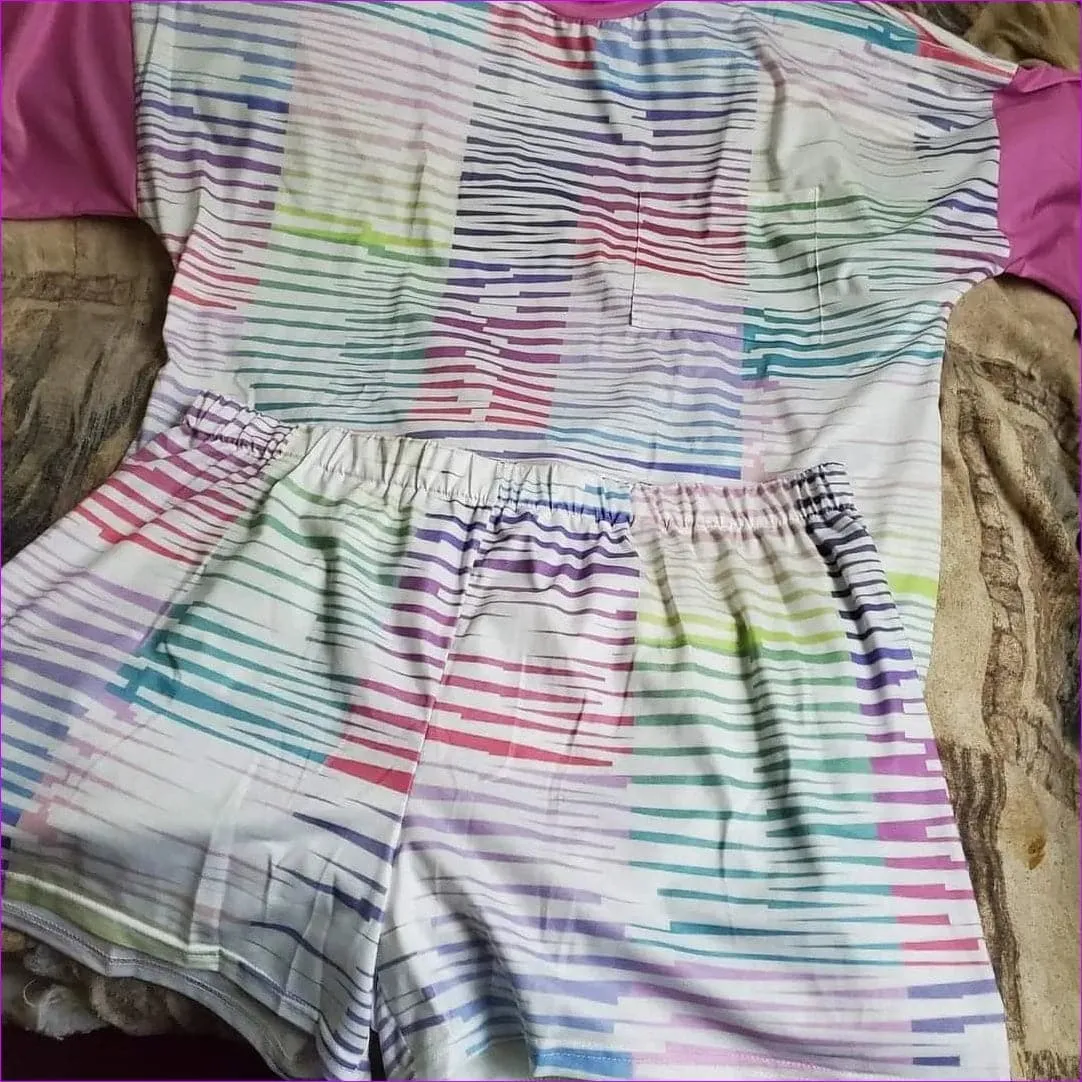 Scribbled Kids Tee and Sports Shorts Set