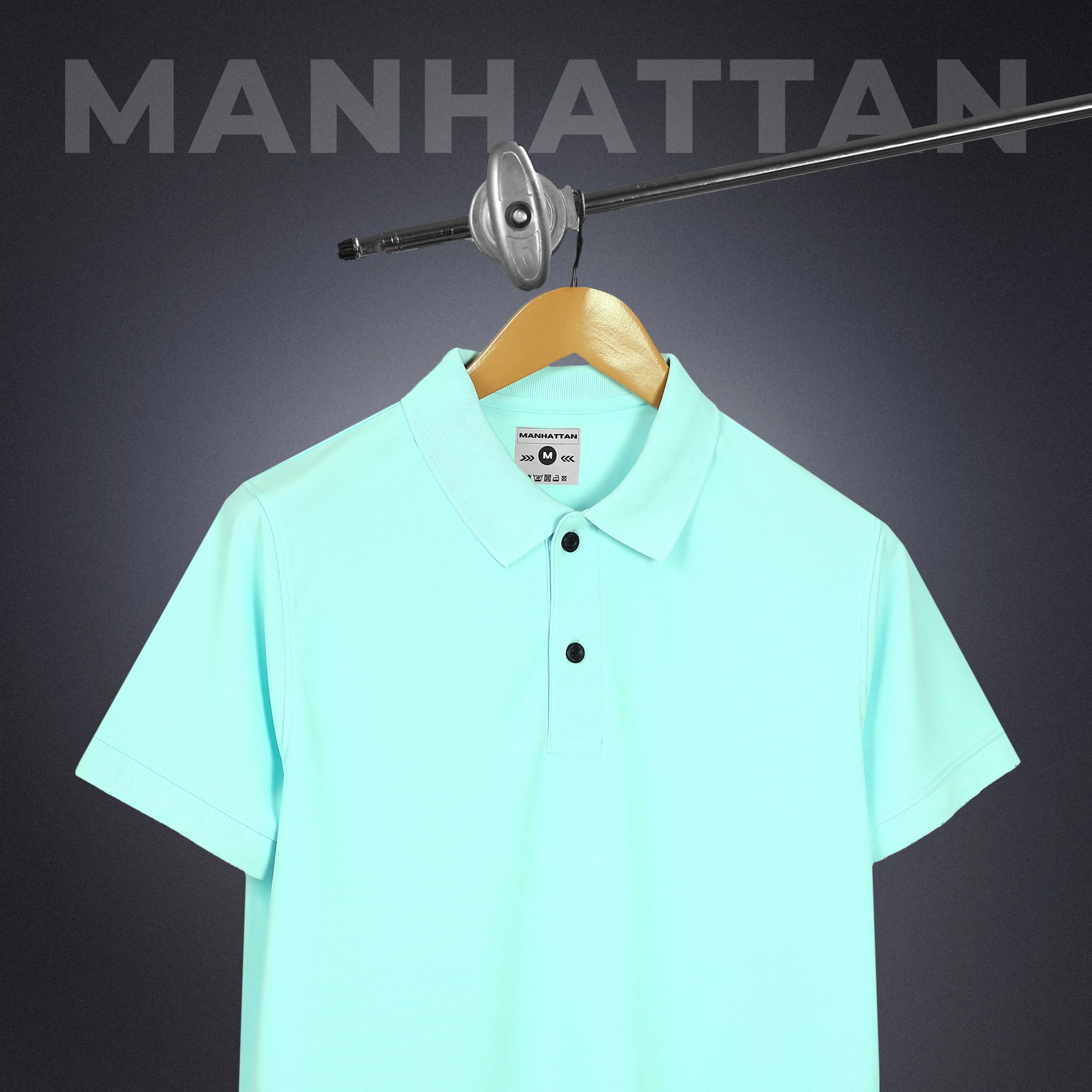 Sports Dry Fit Mint Blue Polo T Shirts (Micro Polyester)