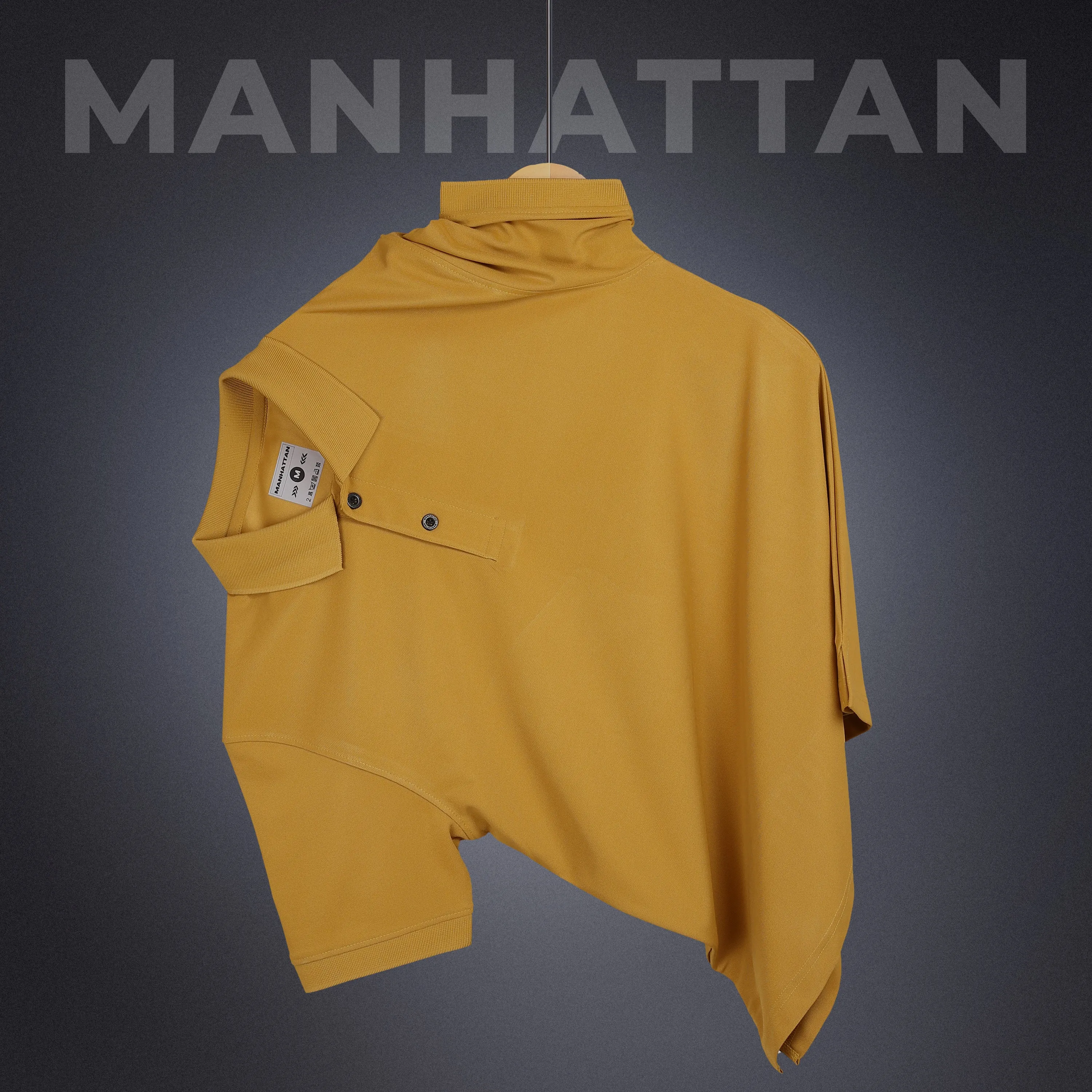 Sports Dry Fit Mustard Polo T Shirts (Micro Polyester)