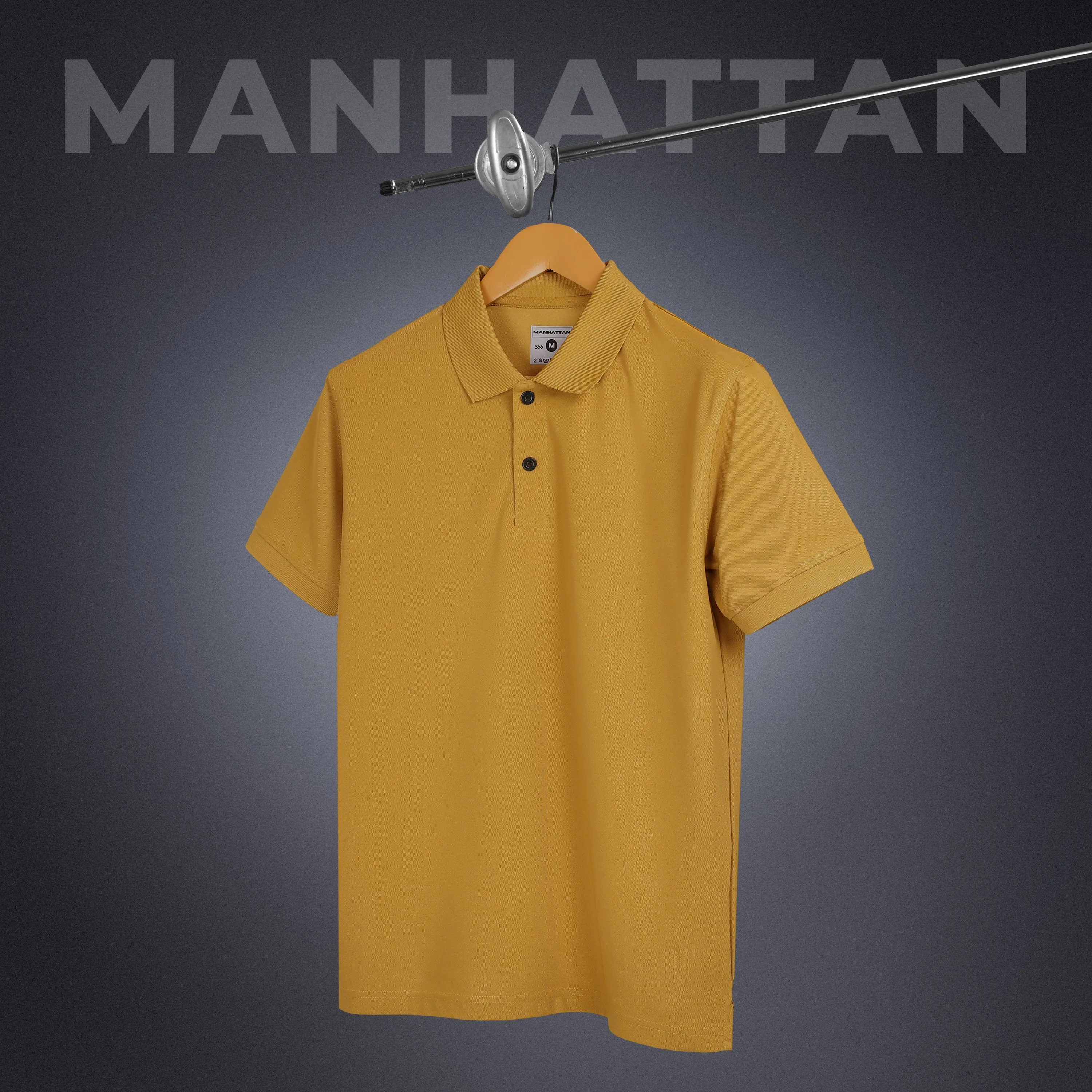 Sports Dry Fit Mustard Polo T Shirts (Micro Polyester)