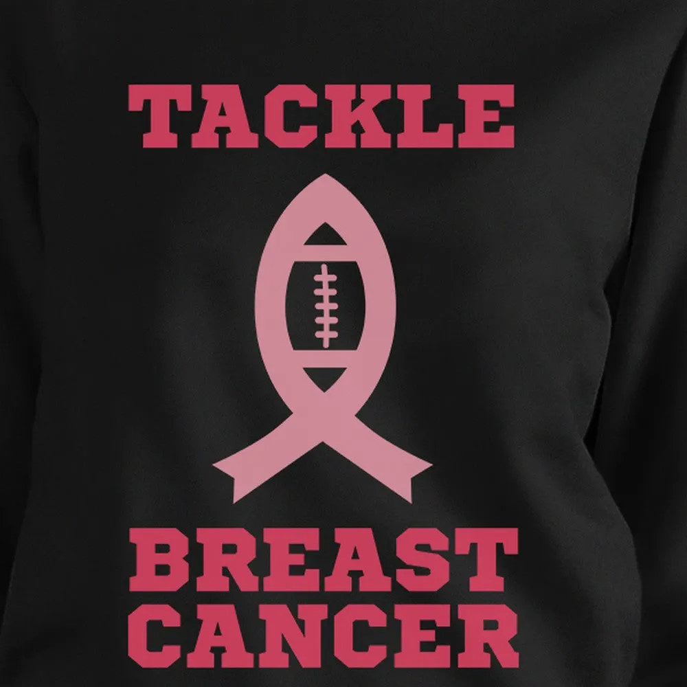Tackle Breast Cancer Football Black SweatShirt