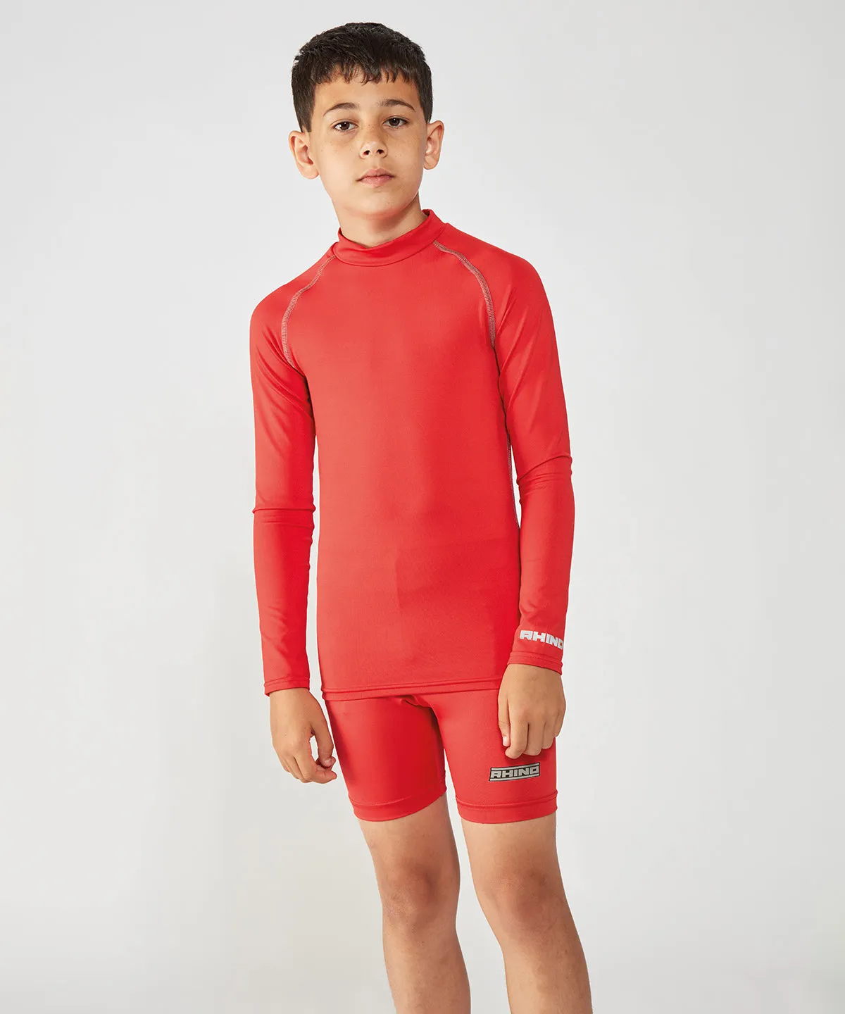 White - Rhino baselayer shorts - juniors